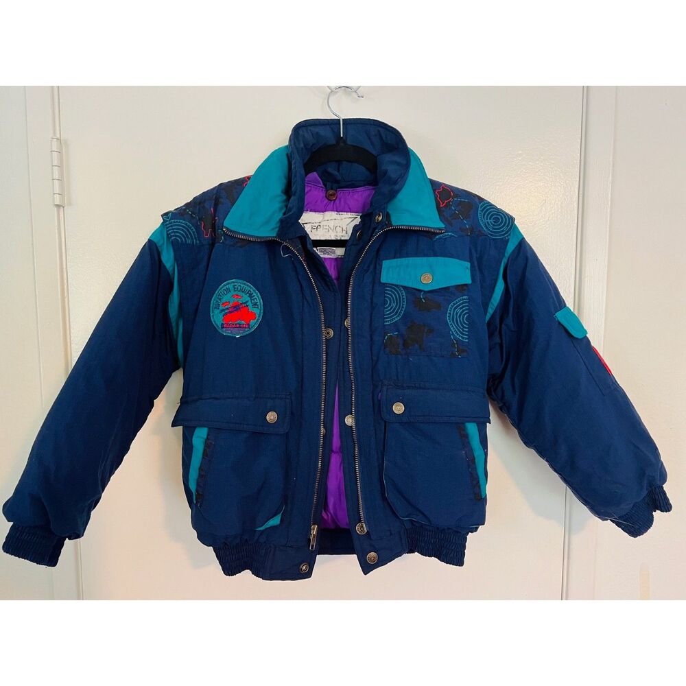 90s Vintage Kids Ski Jacket Thick Parka French Toast Lollytogs Size 10